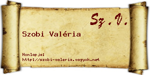 Szobi Valéria névjegykártya