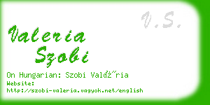 valeria szobi business card